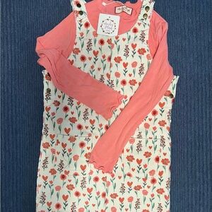 NWT 8y Cheeky Plum Pink Valentine Corduroy Romper